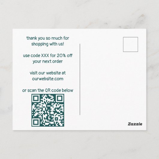 Carte Postale Escargot Champignon Magique Commande PERSONNALISÉE (Dos)