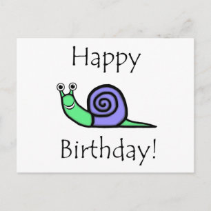 Carte Postale Escargot d'anniversaire