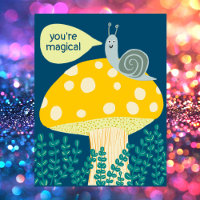 Escargot de Whimsical sur Magic Mushroom Cute CUST