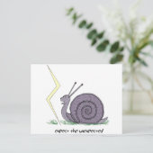Carte Postale Escargot surpris (Debout devant)