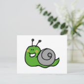 Carte Postale Escargot vert (Debout devant)