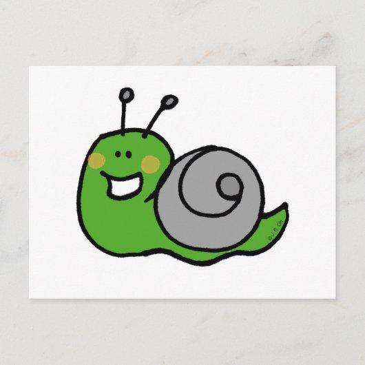 Carte Postale Escargot vert (Devant)