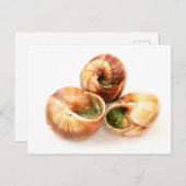 Carte Postale Escargots à la Bourguignonne (Devant / Derrière)
