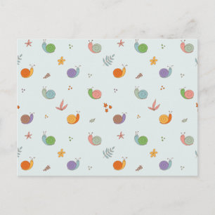 Carte Postale Escargots amusants