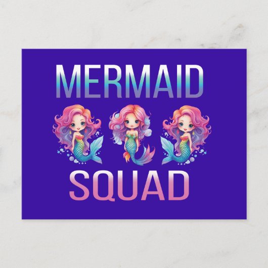 Carte Postale Escouade de sirène (Devant)