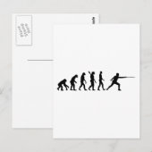 Carte Postale Escrime Évolution (Devant / Derrière)