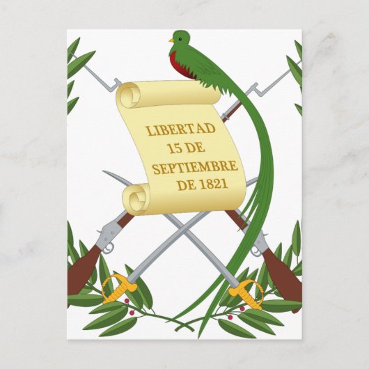 Carte Postale Escudo de armas de Guatemala (Devant)