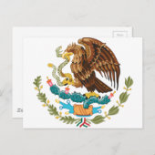 Carte Postale Escudo Nacional de México - Emblème mexicain (Devant / Derrière)