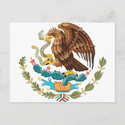 Carte Postale Escudo Nacional de México - Emblème mexicain (Devant)
