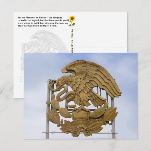 Carte Postale Escudo Nacional de México, Ensenada, BC - (Devant / Derrière)