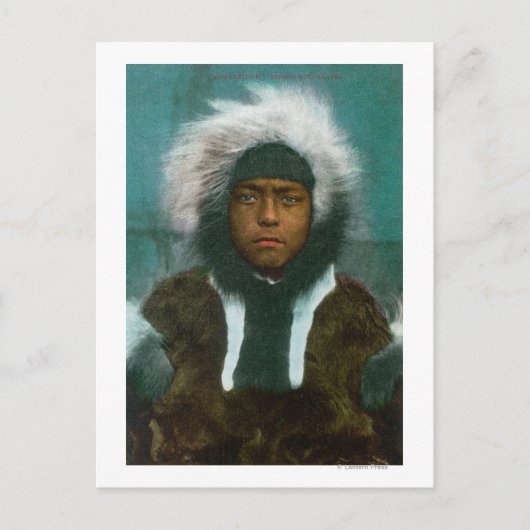 Carte Postale Eskimo Boy nommé "Menadelook" (Devant)