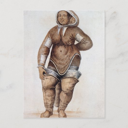 Carte Postale Eskimo femme et bébé (Devant)