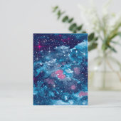 Carte Postale Espace Art aquarelle Galaxy (Debout devant)