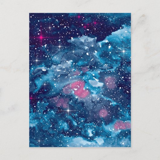 Carte Postale Espace Art aquarelle Galaxy (Devant)