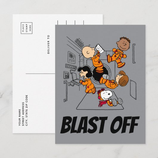 Carte Postale ESPACE | Bande d'arachides dans l'espace (Devant / Derrière)