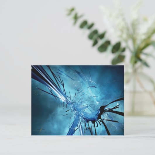 Carte Postale Espace bleu (Debout devant)