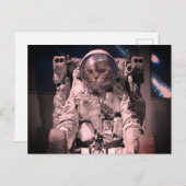 CARTE POSTALE ESPACE CAT ASTRONAUT (Devant / Derrière)