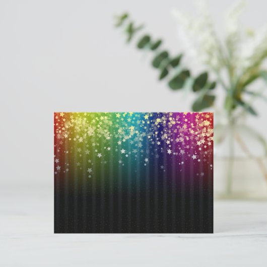 Carte Postale Espace coloré Rainbow Stars (Debout devant)