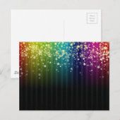 Carte Postale Espace coloré Rainbow Stars (Devant / Derrière)