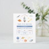 Carte Postale Espace cosmique Fête Astronaute 2e Anniversaire (Debout devant)