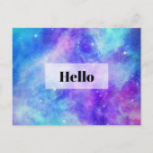 Carte Postale Espace de galaxie violet et bleu Abstrait (Devant)