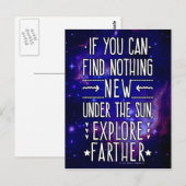 Carte Postale Espace extra-atmosphérique Galaxie / Nébuleuse ave (Devant / Derrière)