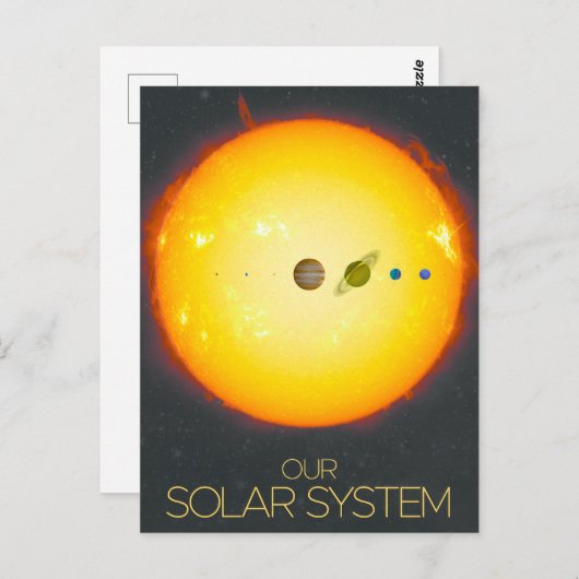 Carte Postale Espace extra-atmosphérique, Système solaire, Solei (Devant / Derrière)
