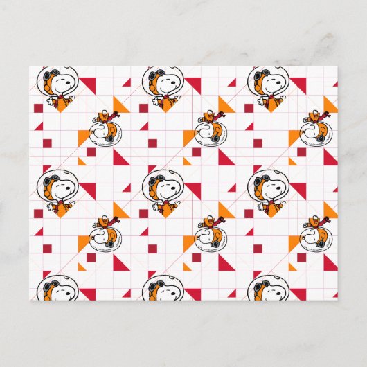 Carte Postale ESPACE | Snoopy Space Suit Motif blanc (Devant)