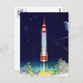 Carte postale Espace vintage (Devant / Derrière)