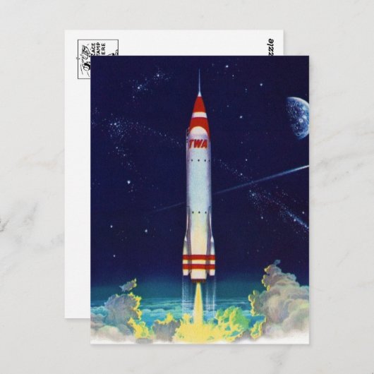 Carte postale Espace vintage (Devant / Derrière)