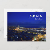 Carte Postale Espagne Barcelone Voyage Tourisme Vintage Ajout (Devant / Derrière)