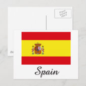 Carte Postale Espagne - Conception du drapeau (Devant / Derrière)