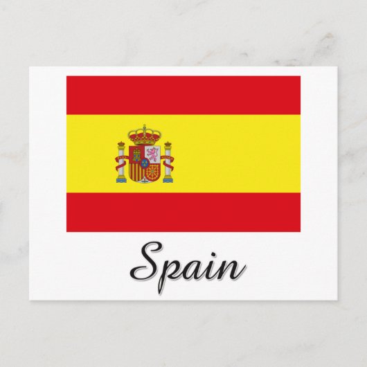 Carte Postale Espagne - Conception du drapeau (Devant)