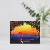 Carte Postale Espagne, coucher de soleil romantique d'été sur la (Debout devant)