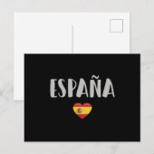 Carte Postale Espagne Football Fan Shirt Drapeau (Devant / Derrière)