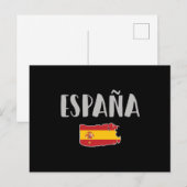 Carte Postale Espagne Football Fan Shirt Drapeau (Devant / Derrière)
