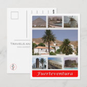 Carte Postale Espagne - Îles Canaries - Fuerteventura - mosaïque (Devant / Derrière)