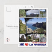 Carte Postale Espagne - Îles Canaries - La Gomera - I Love - (Devant / Derrière)