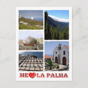 Carte Postale Espagne - Îles Canaries - La Palma - I Love -