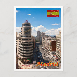Carte Postale Espagne - Madrid - Centre-ville Avenue -