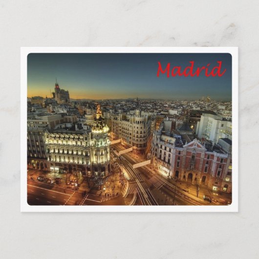 Carte Postale Espagne - Madrid - Ville (Devant)