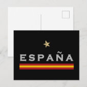 Carte Postale Espagne maillot de football drapeau espagnol (Devant / Derrière)