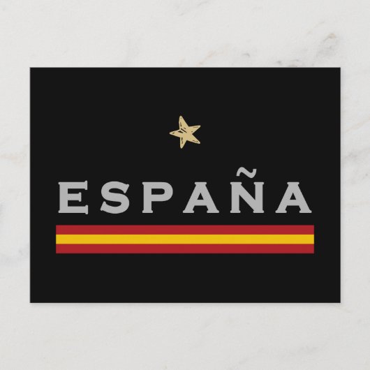 Carte Postale Espagne maillot de football drapeau espagnol (Devant)