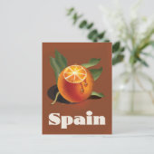 Carte Postale Espagne orange affiche voyage (Debout devant)