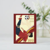 Carte Postale Espagne Soccer Art 2012 Fútbol Campeones de Europa (Debout devant)