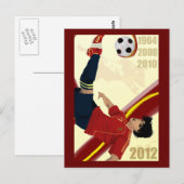 Carte Postale Espagne Soccer Art 2012 Fútbol Campeones de Europa (Devant / Derrière)
