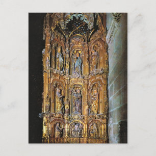 Carte Postale Espagne vintage, Burgos, Cathédrale, St Anna Altar