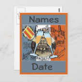 Carte postale Espagne Voyage, modifier le texte (Devant / Derrière)