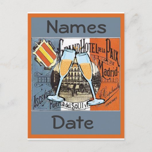 Carte postale Espagne Voyage, modifier le texte (Devant)