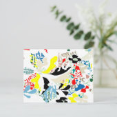 Carte Postale Espagnol été abstrait (Debout devant)